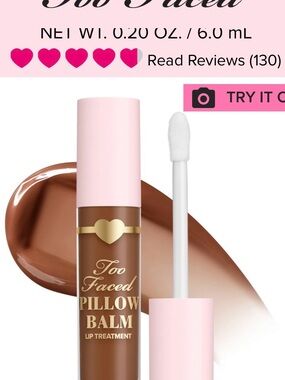 Too Faced Pillow Balm Lip Treatment — Hot Cocoa Kiss 💋